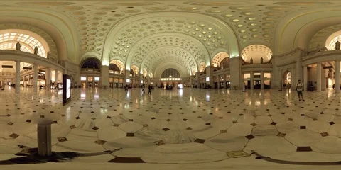 360VR Union Station Stock Footage 92725749