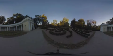 360ºVR video Building in the antique style in the Alexandria arboretum Stock Footage 202072151