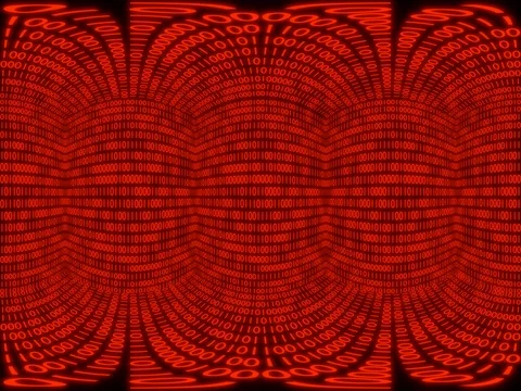 360VR video. Matrix cube. Red variant, loop able Stock Footage 71636794