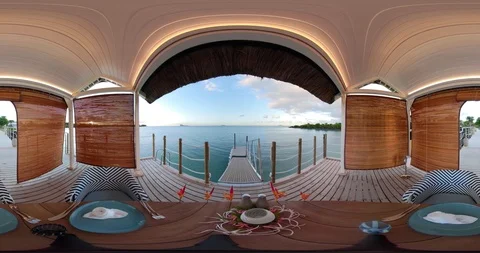 360VR Video of Mauritius beach Stock Footage 109321380