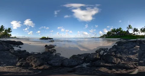 360VR Video of Mauritius beach Stock Footage 109321396