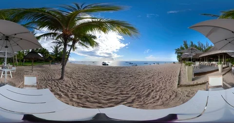 360VR Video of Mauritius beach Stock Footage 109321631