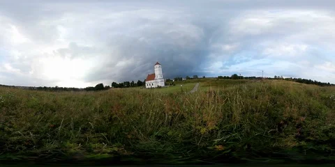 360Vr Video Zaslavl - church and orthodox parish of the Transfiguration. Video stock 88409054