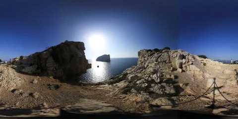 360vr view of coast of capocaccia Stock Footage 97151330