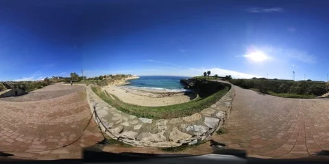 360vr view of sardinian beach Stock Footage 96575703