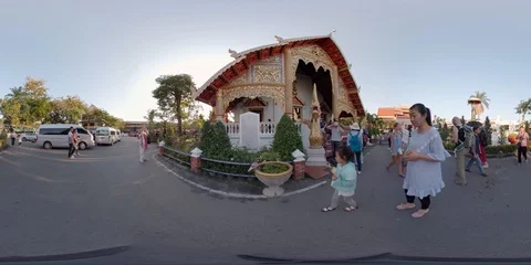 360VR Wat Phra Singh Temple, Chiang Mai Old City, Thailand Video stock 92295757