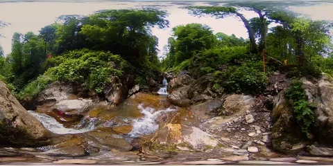 360VR Waterfall in Roza Khutor, Sochi Area, Russia Видео 91352715
