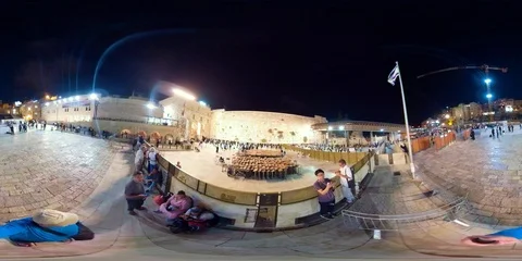 360VR Western Wall Stock Footage 101307505