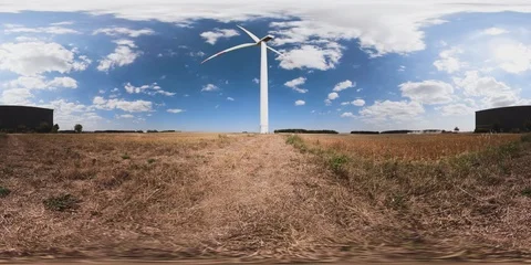 360VR - wind turbine Stock Footage 94039965