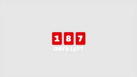 365 to 0 days left animation Stock Footage 339256109
