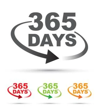 365 days set Stock Illustration