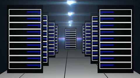 3669 Computer Server Data Storage Room Animation, 4K Stock Footage 50399900