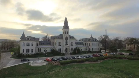 3.68 Central Manhattan Static Shot of K-State Building 002323 Stock Footage 90258682