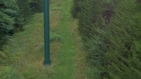 369 Deer exploring within view of a ski lift 動画素材 124272522