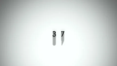 37 3D title animation matte black text on a white background Stock Footage 300715314