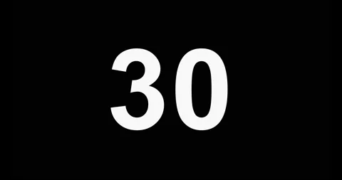37. 4K Resolution. Countdown of 37 seconds, with black background Stock Footage 235912739