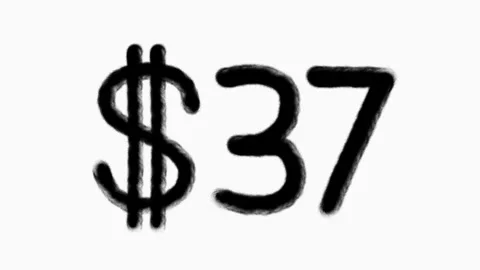 37 Dollar Hand Drawn Animation For Finance Currency Money Business Concept Stock Footage 305478756