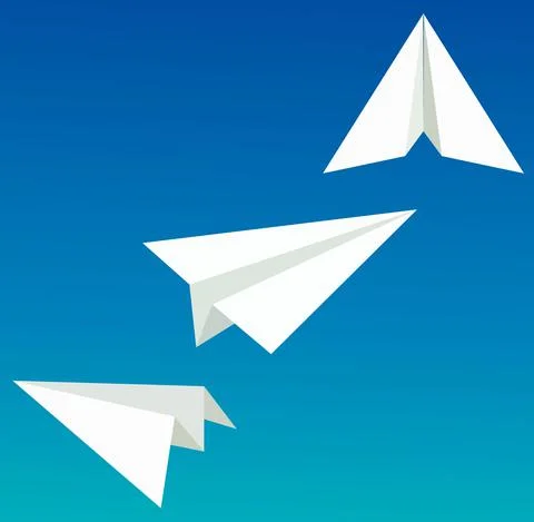 37-Paper Plane Stock Illustration
