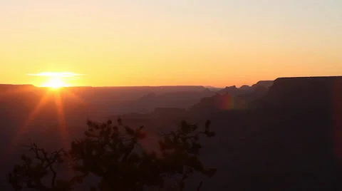 37 second sped up grand canyon sun rise at bright angel trail Video stock 37313705