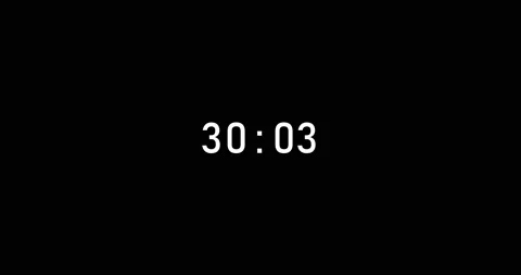37 seconds digital timer countdown animation is isolated on black backgroun.. Stock Footage 234119740