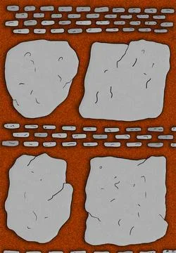 37- Vector stone wall Stock Illustration