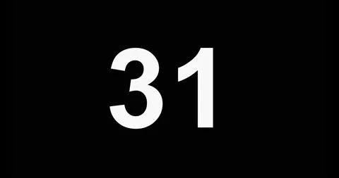 38. 4K Resolution. Countdown of 38 seconds, with black background Stock Footage 235912743