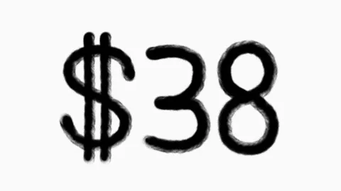 38 Dollar Hand Drawn Animation For Finance Currency Money Business Concept Stock Footage 305550983