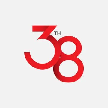 38 th Anniversary Vector Template Design Illustration Stock Illustration