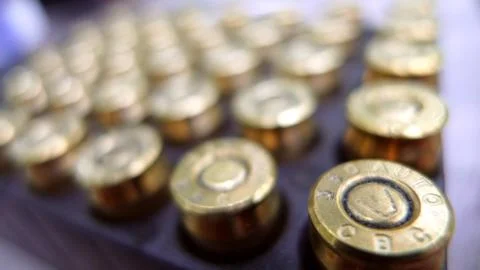 380 Rounds Of Bullets Stock Photos