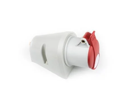 380 volt socket plug on a white background Stock Photos