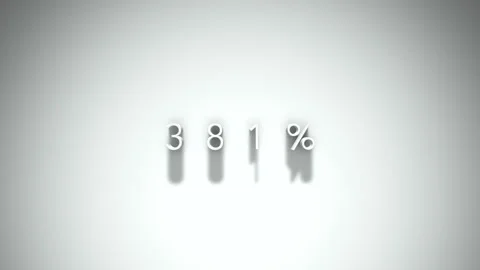 381 3D title animation with shadows on a white background Stock Footage 296828934