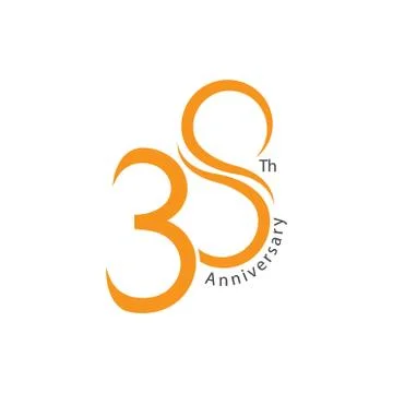38th Anniversary Vector Template Design Illustration Stock Illustration
