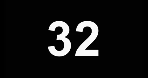 39. 4K Resolution. Countdown of 39 seconds, with black background Stock Footage 235912738