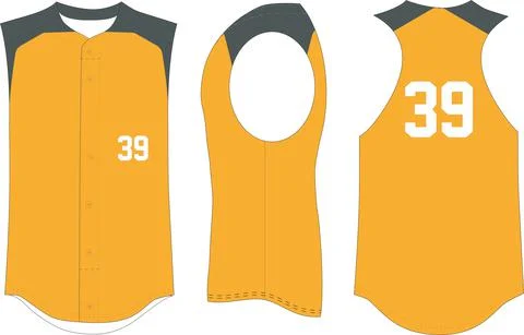 39 Baseball Racer back Jersey Mock ups Sublimated Mock ups Stock Illustration