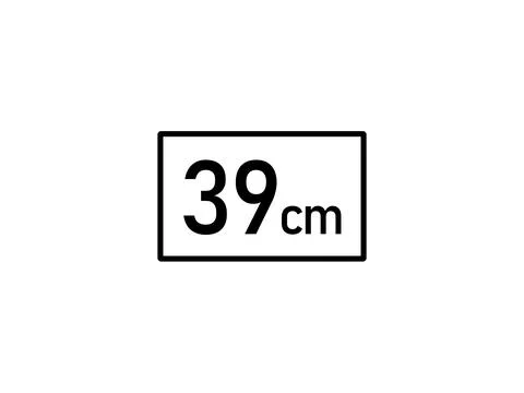 39 centimeters icon vector illustration, 39cm size Stock Illustration