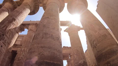 39 Columns At Karnak Temple Complex In Luxor Egypt 스톡 동영상 345725353