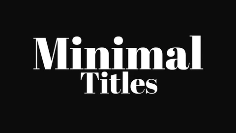 39 Minimal Titles and 38 Text Preset Stock After Effects