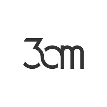 3AM Letter monogram Initial Logo Design Template Vector Illustration. 3AM e.. Stock Illustration