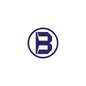 3b logo 3b icon oval corners simple 3b logo Stock Illustration