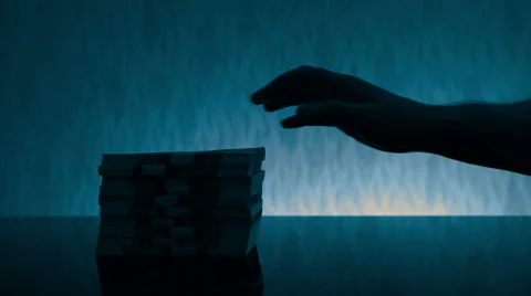 3CLIPS: Stealing money from the stack Video stock 46694801