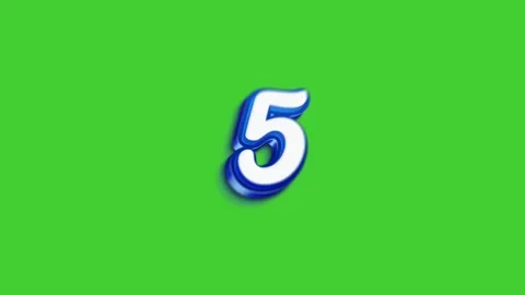 3D 10 to 0 Countdown on Green Screen Background Stock Footage 336598149