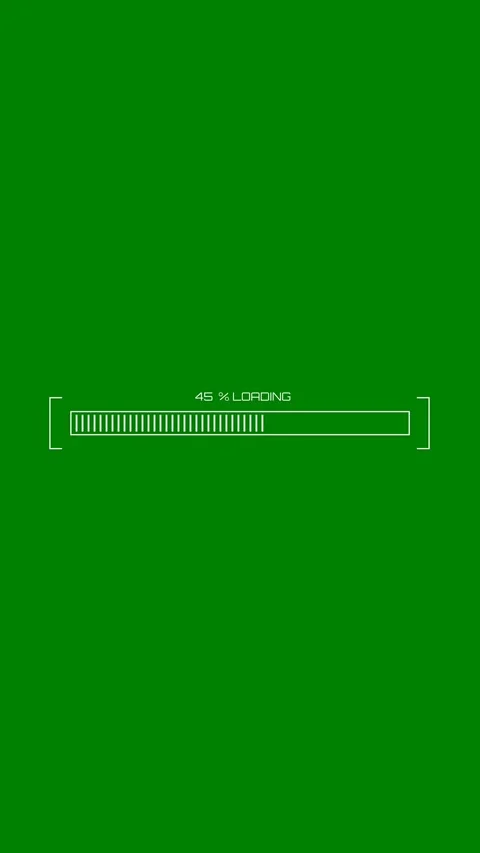 3D 15 Second Dotted Loading Bar Pop Up Animation Vertical Green Stock Footage 282396706