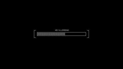 3D 15 Second Dotted Loading Bar Pop Up Animation Landscape Black Stock Footage 282397131