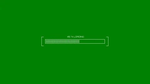 3D 15 Second Dotted Loading Bar Pop Up Animation Landscape Green Stock Footage 282397140