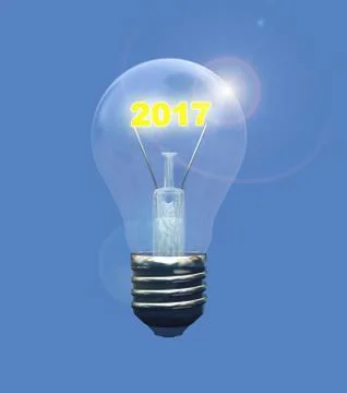 3d 2017 electric bulb Stock Illustration