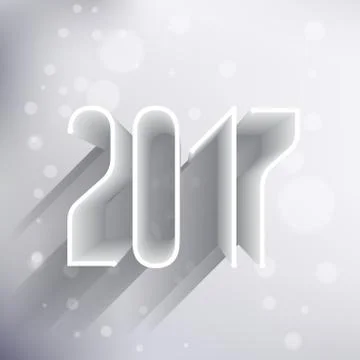3d 2017 text style effect with shadow Stock Illustration
