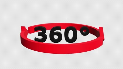 3D 360 degree rotation arrows animation Stock Footage 336800388