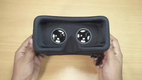 3d 360 vr headset reality glasses goggles lenses Stock Photos