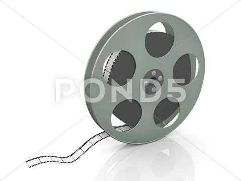 3d 36mm movie reel Stock Illustration