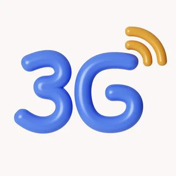 3d 3G icon for web design. Internet network concept. Communication, internet Stock Illustration